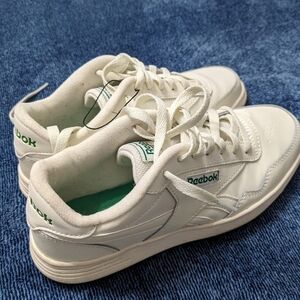 Reebok Classic White and Green Sneakers